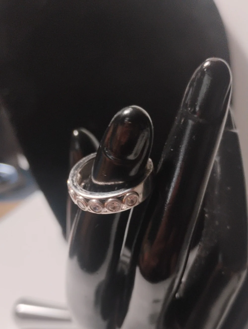 925 sterling silver bling ring size 7 - Picture 2 of 6